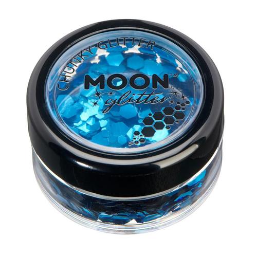 Moon Glitter Classic Chunky Glitter Blue 3g, Hobby en Vrije tijd, Feestartikelen, Nieuw, Verzenden