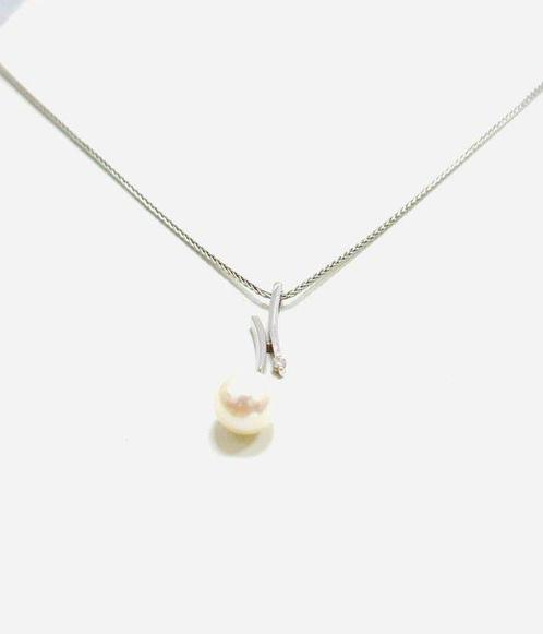 Other brand - Ketting met hanger - 18 karaat Witgoud -, Handtassen en Accessoires, Antieke sieraden