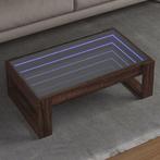 vidaXL Salontafel met Infinity LED 90x53x30 cm bruin, Huis en Inrichting, Verzenden, Nieuw