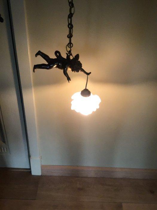 Lamp - Legering - Engeltje plafondlamp, Antiek en Kunst, Curiosa en Brocante
