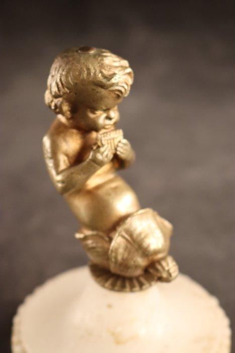 Antiek sculptuurtje - Beeldje - Albast, Brons, Antiek en Kunst, Antiek | Keramiek en Aardewerk