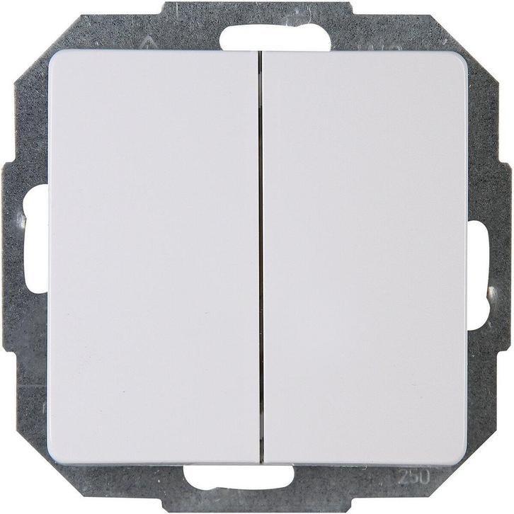 KOPP Serieschakelaar 2voudig Arctic Glans Wit 10A, Doe-het-zelf en Bouw, Elektriciteit en Kabels, Nieuw, Verzenden