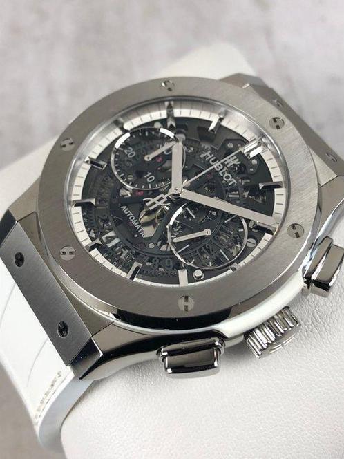 Hublot - Aerofusion Skeleton Chronograph Automatic All White, Handtassen en Accessoires, Horloges | Heren