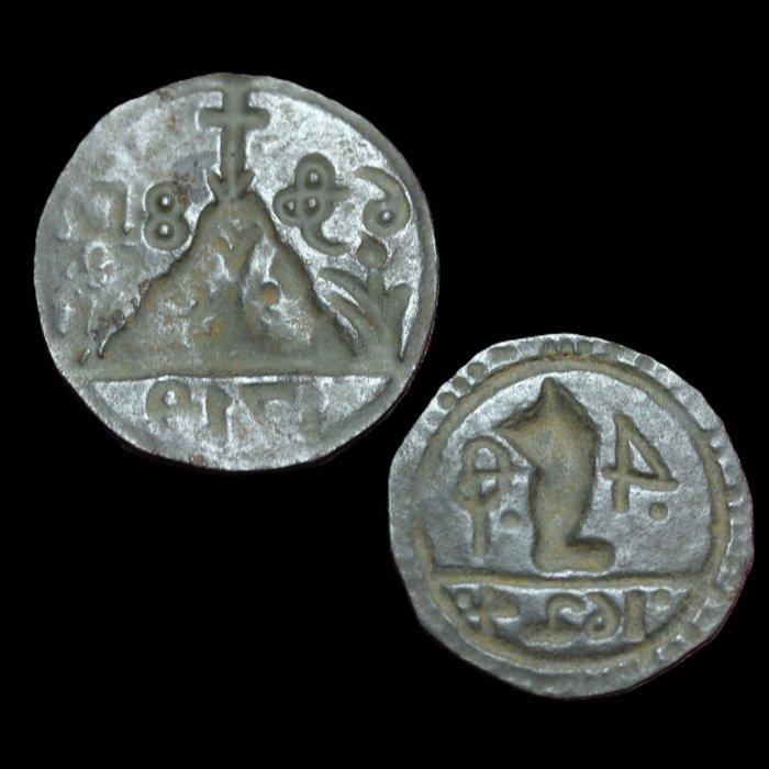 Spanje. Lote de 2 Pellofas 1624 -1719 Olot (Zonder, Postzegels en Munten, Munten | Europa | Niet-Euromunten