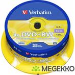 Verbatim DVD+RW 4X 25st. Spindle, Verzenden, Nieuw