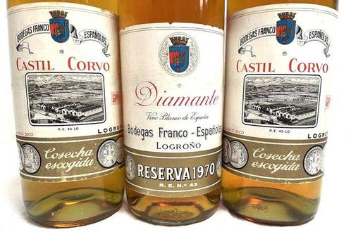 1970 Bodegas Franco-Españolas, Diamante x1 & Castil Corvo,, Verzamelen, Wijnen