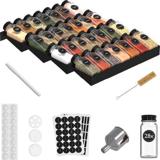 2dekans | Noswo Kruidenrek Lade - Met 28 Potjes - Complete, Maison & Meubles, Cuisine | Ustensiles de cuisine, Enlèvement ou Envoi