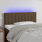 vidaXL Tête de lit à LED Marron Foncé 80x5x78/88 cm, Maison & Meubles, Neuf, Verzenden