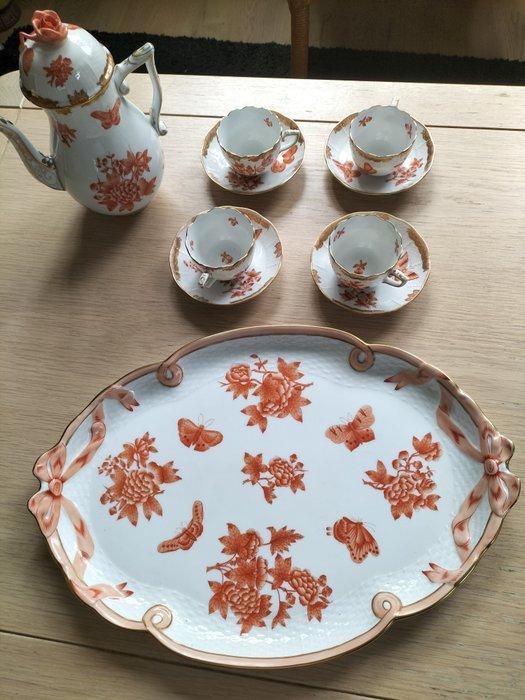Herend - Ontbijtservies (11) - Queen Victoria orange -, Antiquités & Art, Antiquités | Meubles | Tables