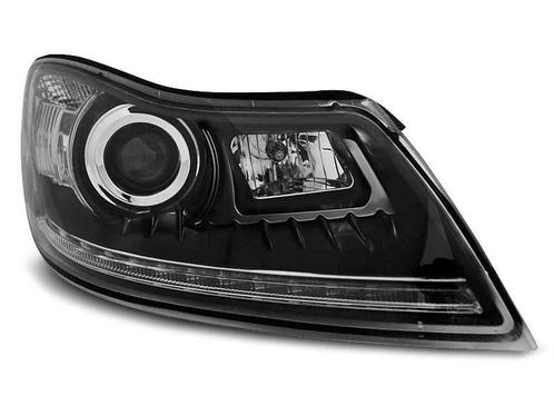 Skoda Octavia 2009 tot 2012 LEDtube koplamp unit Black, Autos : Pièces & Accessoires, Éclairage, Envoi