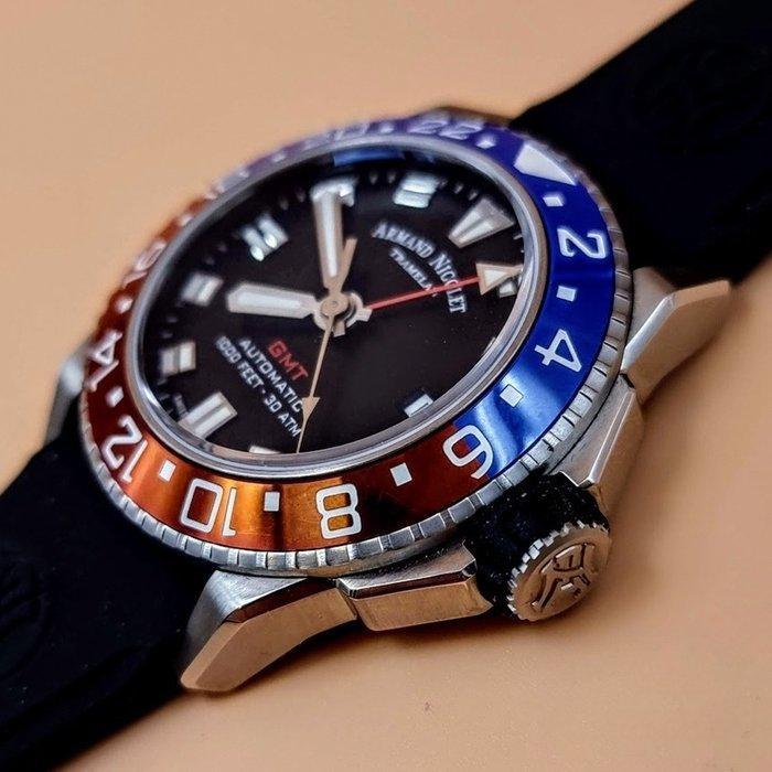 Armand Nicolet - JS9-41 GMT - A487BGN-NR-GG2710N - Heren -, Handtassen en Accessoires, Horloges | Heren