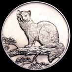 Rusland. 3 Rouble 1995 - Marta Cibelina Wildlife Sable on