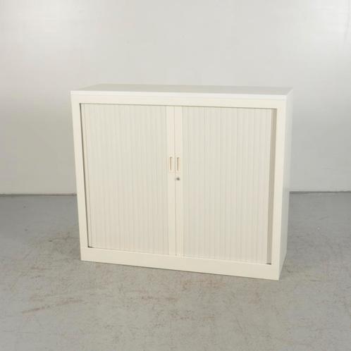 Roldeurkast Robberechts - Wit - 105 x 120 cm - Wit topblad, Huis en Inrichting, Kasten | Roldeurkasten en Archiefkasten, Gebruikt