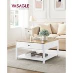 Salontafel - met 2 grote lades - 80x80x45 cm - vierkant -, Verzenden