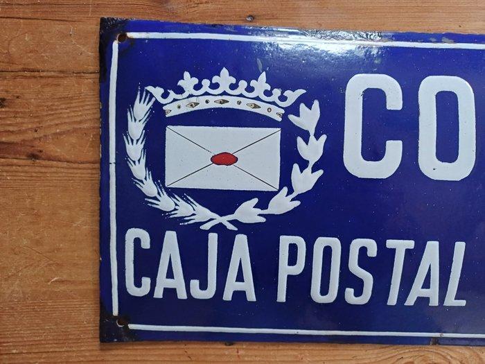 Bord en émail CORREOS - Enseigne en émail - Émail, Antiek en Kunst, Antiek | Wandborden en Tegels