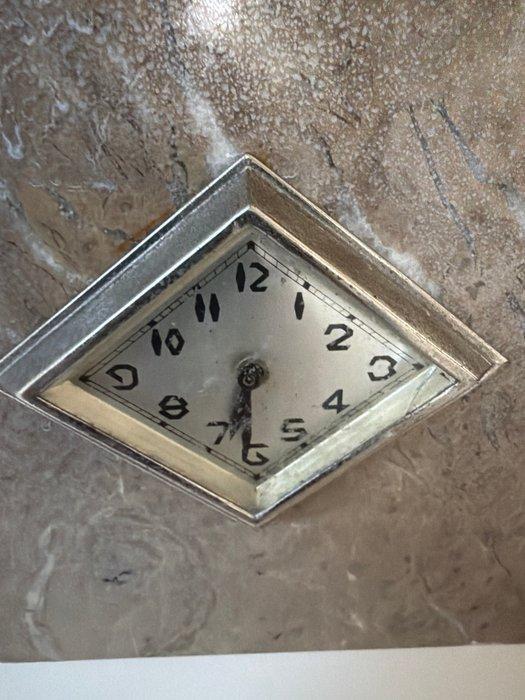 Bureauklok - Marmer - 1920-1930 - Marmeren bureaubladklok, Antiek en Kunst, Antiek | Klokken