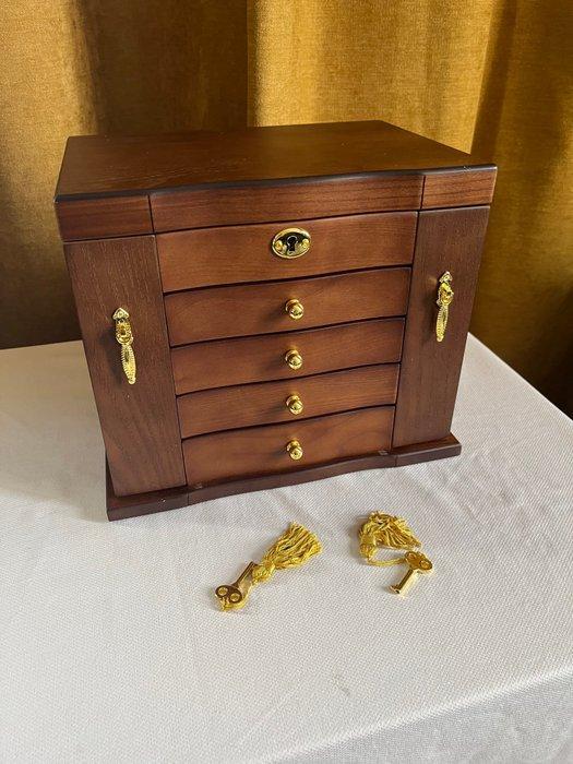 Boite a Bijoux - 5 Niveaux - Sieradendoos - Hout - Spiegels, Antiek en Kunst, Curiosa en Brocante