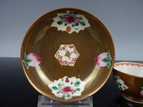 Tasse et soucoupe - Porcelaine - Qianlong 1736-1795, Antiek en Kunst, Antiek | Overige Antiek