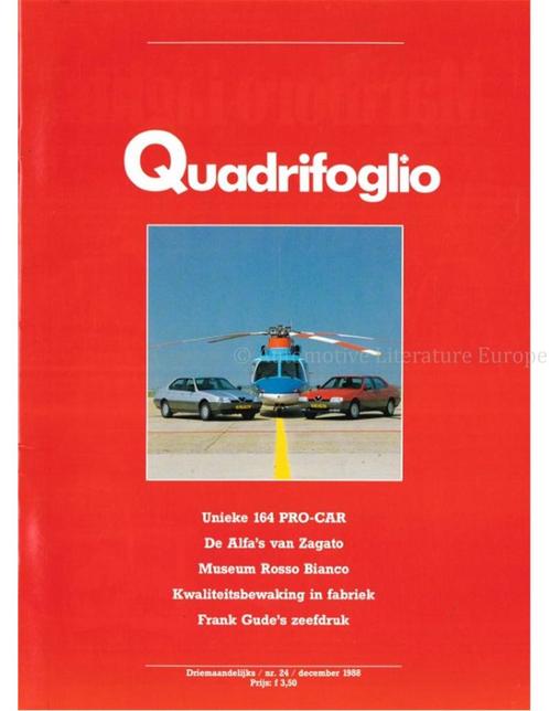 1988 ALFA ROMEON QUADRIFOGLIO MAGAZINE 24 NEDERLANDS, Boeken, Auto's | Folders en Tijdschriften