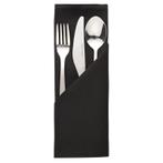 Ocassions servet zwart | 10 stuks | 100% polyester |, Verzenden, Nieuw in verpakking