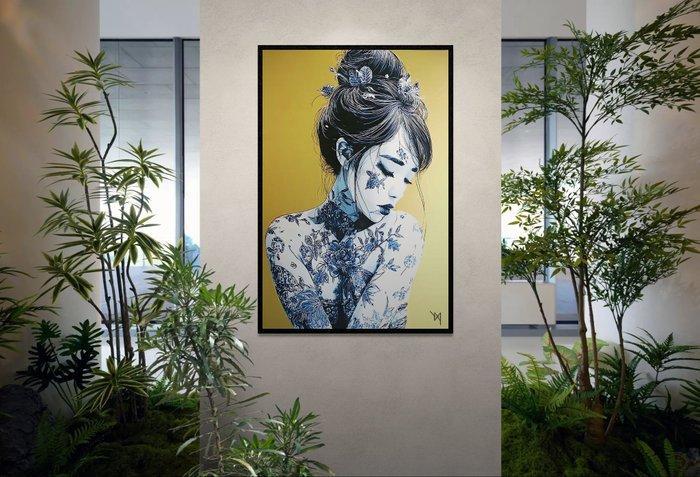 NYX - La Geisha au souffle d’or - Japan art, Antiek en Kunst, Kunst | Designobjecten