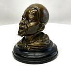 Beeld, Antique French Bronze Orientalist African Man Head