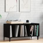 vidaXL Zwarte Eiken Platenkast - 100x38x48 cm van Engineered, Verzenden, Nieuw
