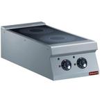 D-E22/2ID4T-230/3--N Cuisinière électrique 2 foyers à, Verzenden, Cuisinière, Friteuse et Grils