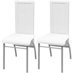 vidaXL Chaises de salle à manger 2 pcs Blanc Similicuir