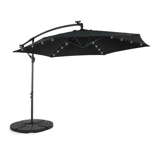 Zweefparasol met ledlampen - Ø 300 x 338 cm | 24 leds, Huis en Inrichting, Lampen | Overige, Nieuw, Verzenden