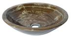 Sanifun Waskom Jasone travertin rond M, Doe-het-zelf en Bouw, Nieuw, Overige typen
