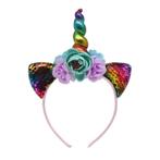 Prinsessenjurk - Unicorn haarband - Rainbow - Kleedje, Nieuw, Verzenden