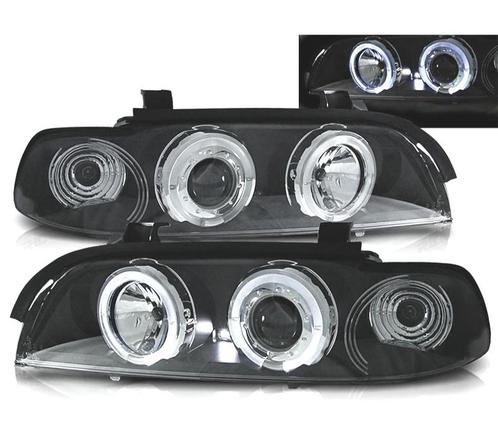 PHARES BMW E39 95-00 LED ANGEL EYES FOND NOIR, Auto-onderdelen, Verlichting, Verzenden