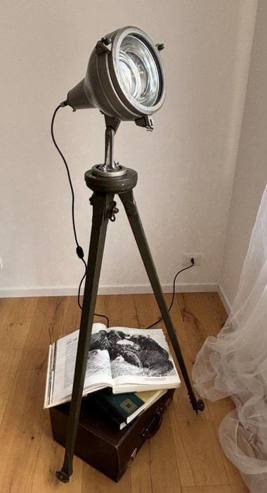 Lamp - Hout, Metaal, Glas - industriële lamp, Antiek en Kunst, Antiek | Wandborden en Tegels