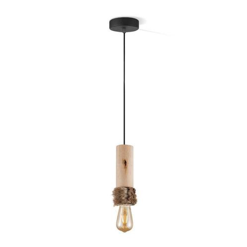 Home Sweet Home Hanglamp Furdy - hout - 10x10x130cm, Maison & Meubles, Accessoires pour la Maison | Autre