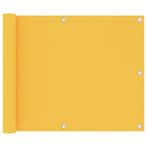 vidaXL Balkonscherm 75x500 cm oxford stof geel, Nieuw, Verzenden