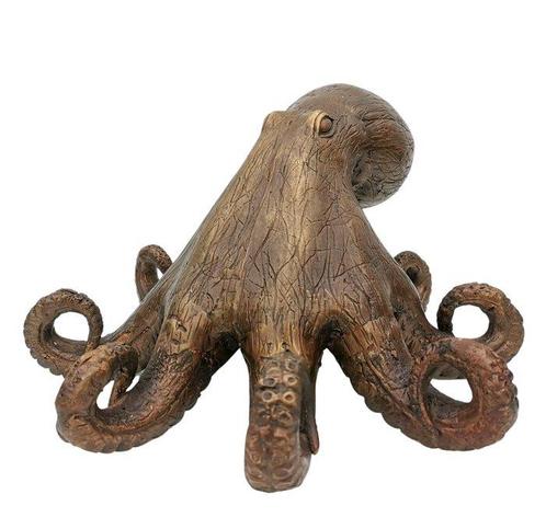 Figurine - Octopus - 35 cm! - Bronze, Antiek en Kunst, Curiosa en Brocante