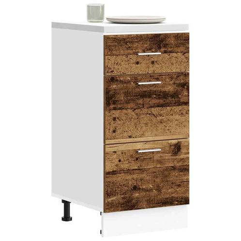 vidaXL Onderkast Lyon 40x46x81,5 cm bewerkt hout oud, Huis en Inrichting, Kasten | Overige, Nieuw, Verzenden