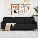 vidaXL Driezitsbank 210 cm stof zwart, Huis en Inrichting, Zetels | Zetels, Verzenden, Nieuw