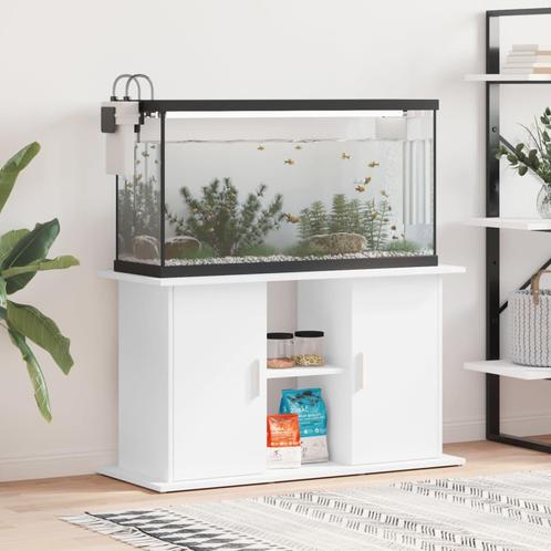 vidaXL Aquariumstandaard 101x41x58 cm bewerkt hout wit, Dieren en Toebehoren, Vissen | Aquaria en Toebehoren, Nieuw, Verzenden