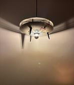 Plafondlamp - UFO Lamp converted from a Kachel - Staal -