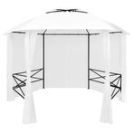 vidaXL Tuinpaviljoen met gordijnen 180 g/m² 360x312x265 cm, Tuin en Terras, Partytenten, Verzenden, Nieuw