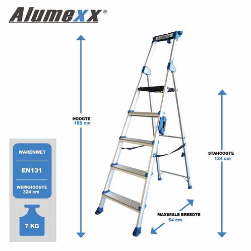 Alumexx UP huishoudtrap, Doe-het-zelf en Bouw, Ladders en Trappen, Verzenden