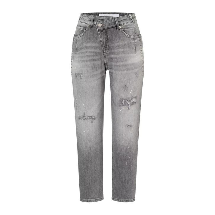 MAC • grijze Criss Cross shine jeans • 36, Kleding | Dames, Broeken en Pantalons, Grijs, Nieuw, Maat 36 (S), Verzenden