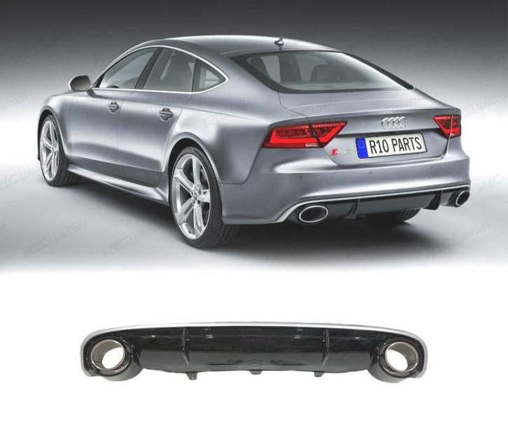 DIFFUSEUR AUDI A7 12-15 LOOK RS7 + EMBOUTS DECHAPPEMENT NOI, Autos : Pièces & Accessoires, Carrosserie & Tôlerie, Envoi