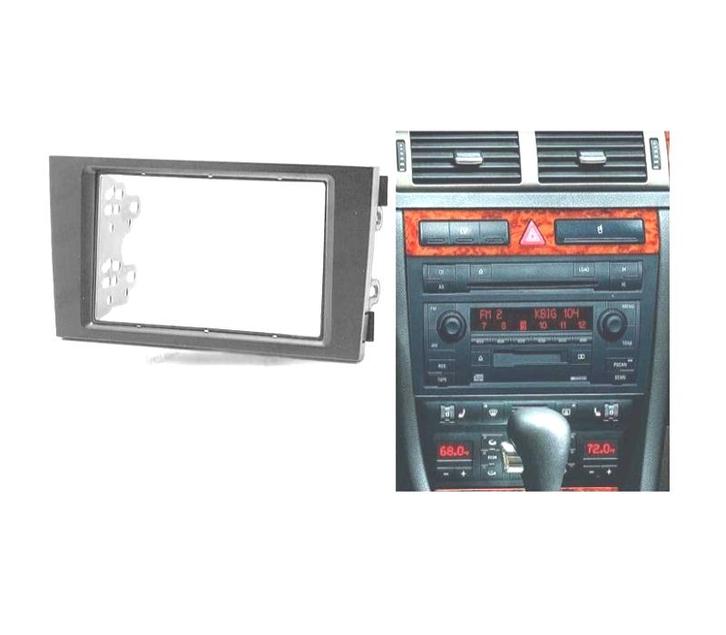 FACADE AUTORADIO 2 DIN NOIR POUR AUDI A6 ET ALLROAD, Auto diversen, Autoradio's, Verzenden