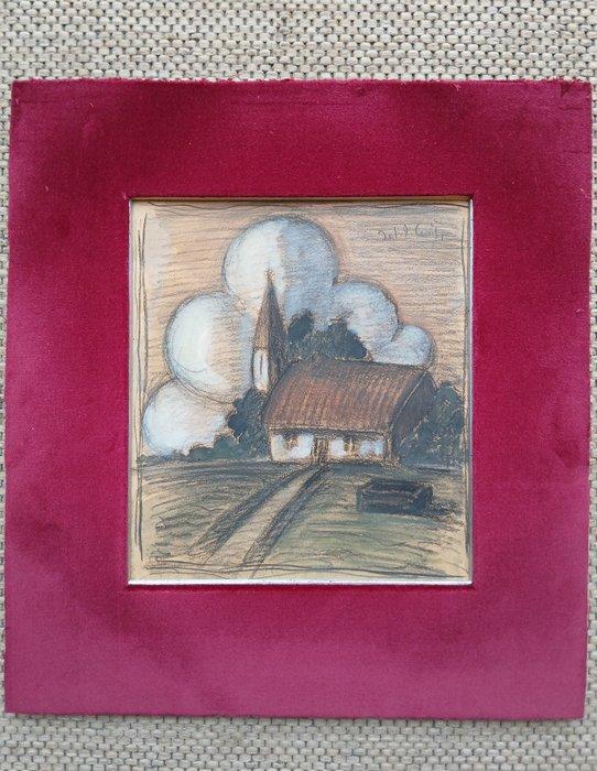 Jakob Smits (1855-1928) - Opbollende wolken - Achterbos -, Antiquités & Art, Art | Peinture | Classique