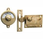 WC-overslag Elegant met bocht messing antiek, Nieuw, Overige materialen, Klink of Kruk