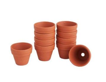 Terracotta terra cotta potjes doos 10 stuks binnenmaat 9 cm