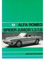 1972 ALFA ROMEO SPIDER 1.3 | 1.6 JUNIOR  INSTRUCTIEBOEKJE .., Ophalen of Verzenden
